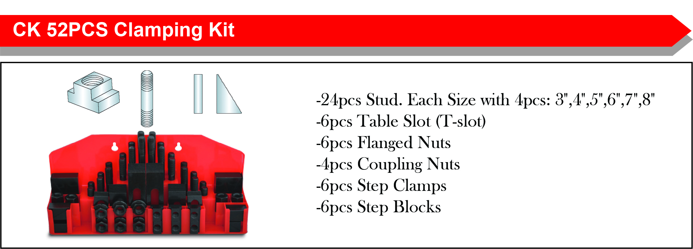 CK 52PCS Clamping Kit