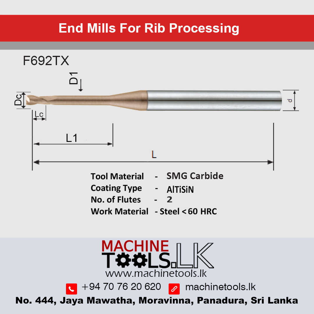 Finishing End High Performance-Rib-3.0x14MM Solid Carbide F692TX