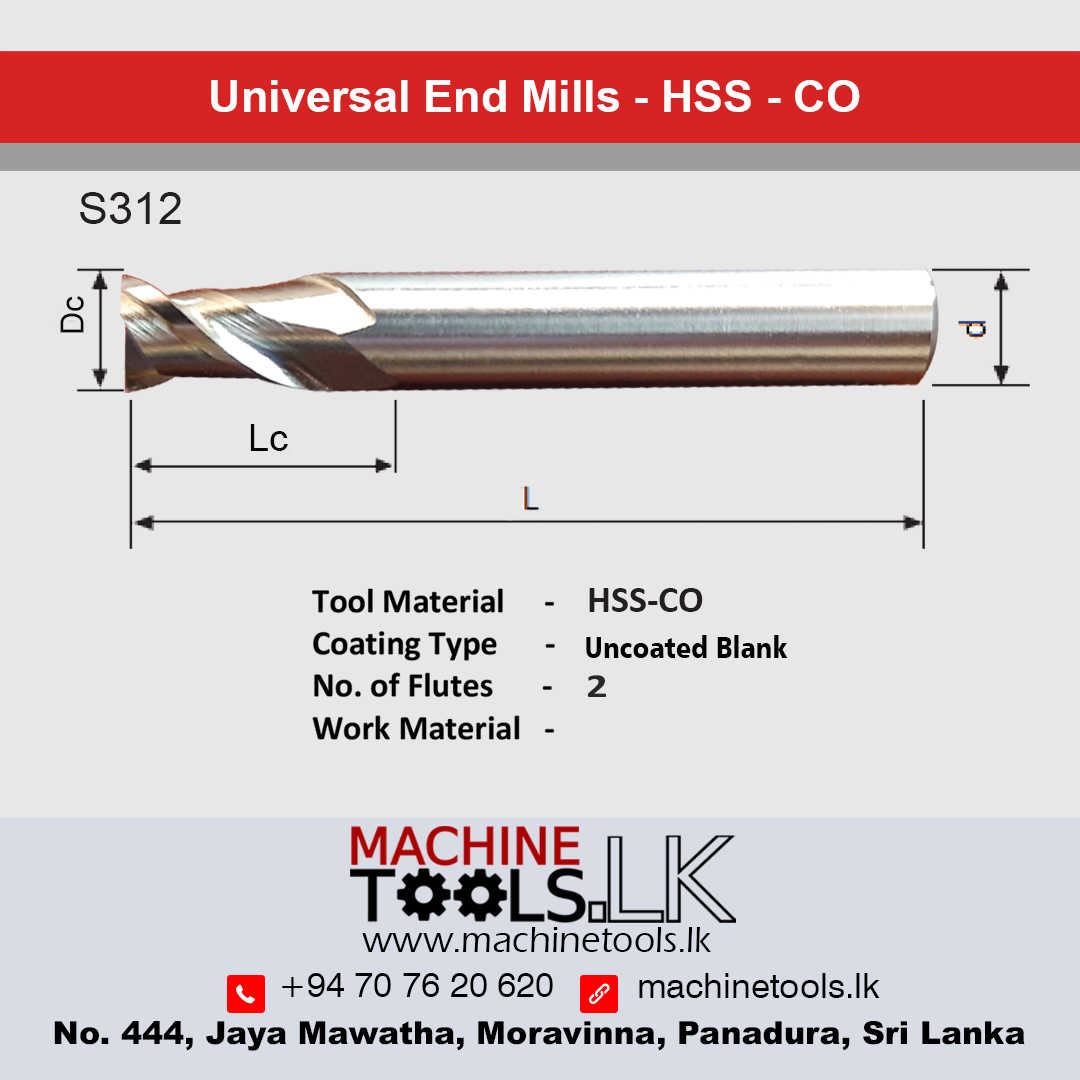 Finishing End Mill-2.0 MM HSS-Co S312