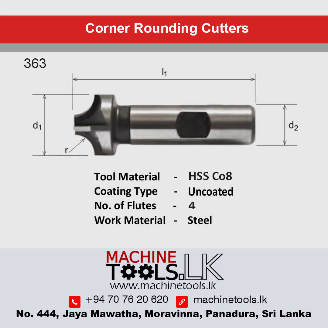 Corner Rounding Cutters 03.0 mm HSS-Co